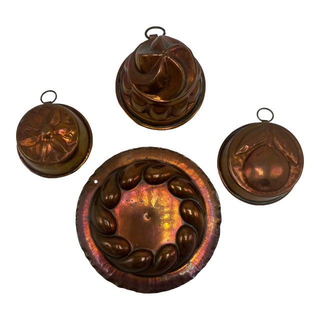 Collection of Copper Molds, Set of 4 For Sale