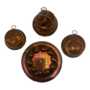 Collection of Copper Molds, Set of 4