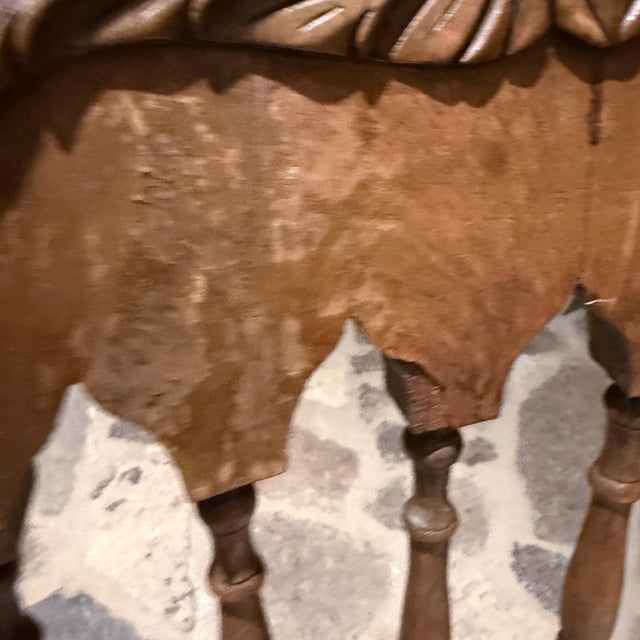 Wood Thomas Day Style Antique Victorian Carved Wood Side Parlor Chair For Sale - Image 7 of 13