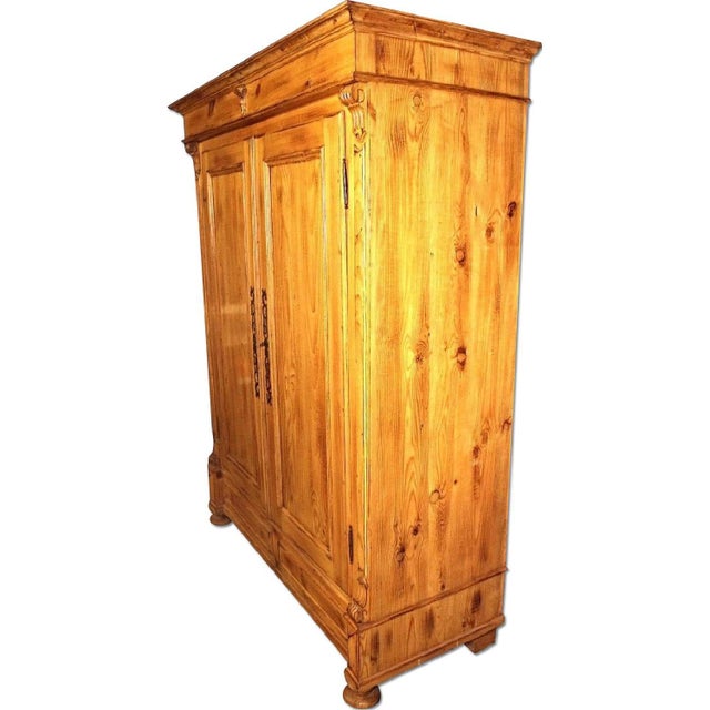 19th C. Provincial Country Pine Armoire Chairish