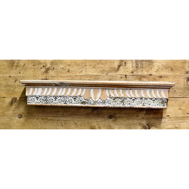 Paint Moroccan Folk Art Painted Wall Shelf, 1960s For Sale - Image 7 of 8