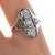 sz4 Antique Diamond 18k White gold filigree ring. 17mm wide in center 2.5" grams, unmarked, tested and guaranteed 18k gold...