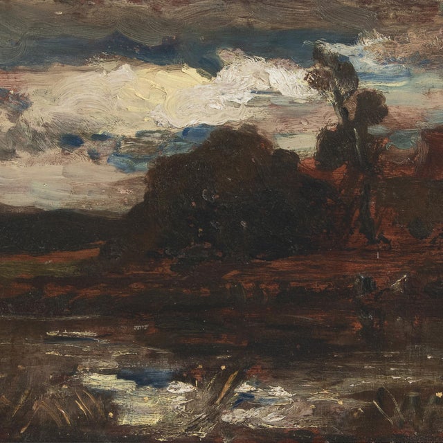 'River Landscape' by Charles Walter Stetson, 1886, American Barbizon School, Providence Art Club Founder For Sale - Image 4 of 10