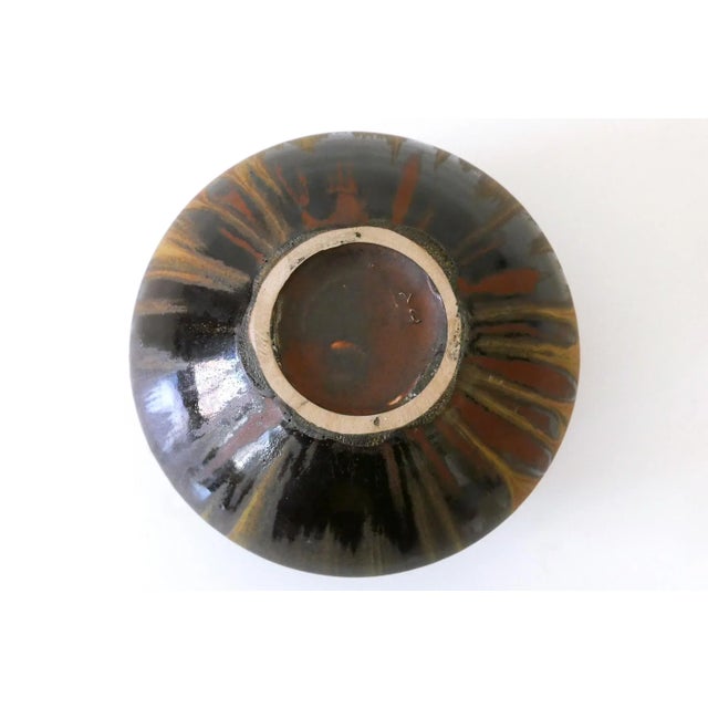 Brown Vintage Studio Pottery Ceramic Vase by Ilse Ludwig-Korbel, Germany, 1984 For Sale - Image 8 of 11