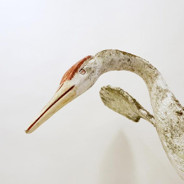 Decorative Outdoor Heron Sculpture For Sale - Image 9 of 16