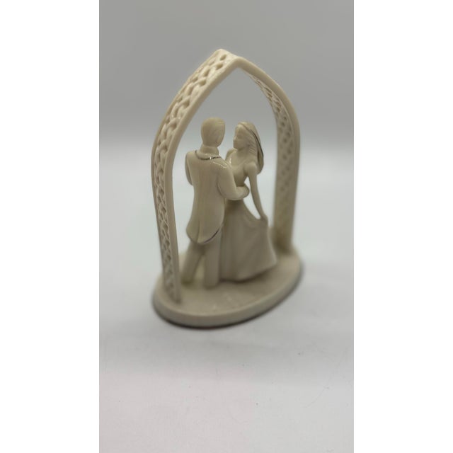 2000 - 2009 Lenox Wedding Promises Forever Yours Bride & Groom Cake Topper For Sale - Image 5 of 9