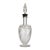 Antique Floral Etched Glass Decanter With Sterling Silver Neck C1900 For Sale
