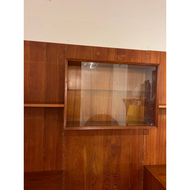 Brown Mid-Century Teak Wall Unit by Poul Cadovius, 1960s For Sale - Image 8 of 13
