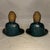 Victorian Ronson Art Metal Works Buddha Bookends: Sgraffito Design, c. 1920s For Sale - Image 3 of 10