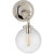 Katie Small Globe Sconce in Polished Nickel with Clear Glass Designer: Thomas O'Brien Height: 12.5" Extension: 9.75"...