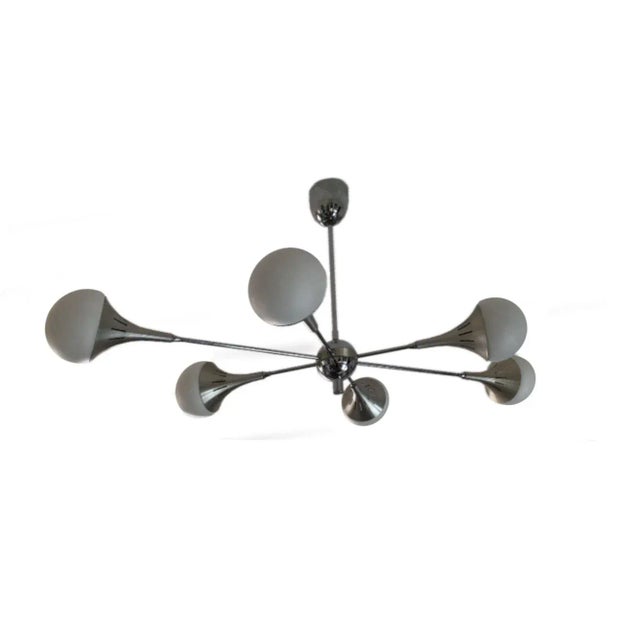 Mid-Century Modern 1960s Gaetano Sciolari Original Chandelier For Sale - Image 3 of 6