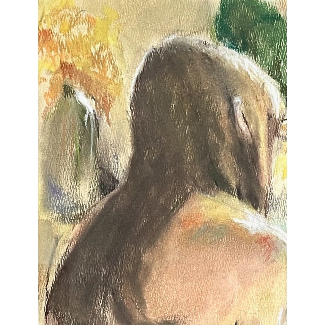 Vintage Pastel Drawing of a Woman For Sale - Image 4 of 11