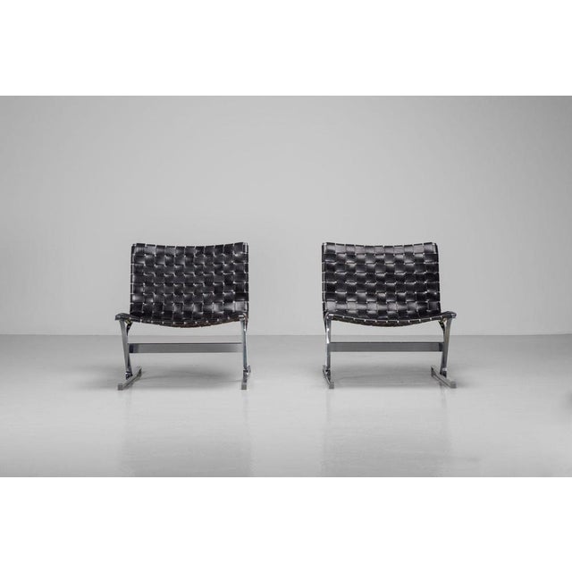 1960s Luar Lounge Chairs by Ross Littel for ICF De Padova, 1965, Set of 2 For Sale - Image 5 of 18