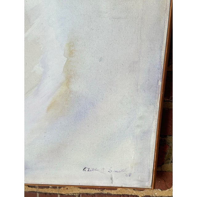 Purple Large Abstract on Canvas by Edith A. Smith (Virginia) For Sale - Image 8 of 9