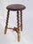 1920s Small Vintage Rustic Round Barley Stool, 1920s For Sale - Image 5 of 9
