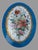 Antique 19th C Sevres Style Hand Painted Porcelain Floral Plaque Blue Gilt For Sale - Image 4 of 6