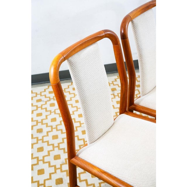 1960s Mid Century Modern Dining Chairs Set 6 Teak Benny Linden Captain 2 Armchairs MCM For Sale - Image 12 of 12