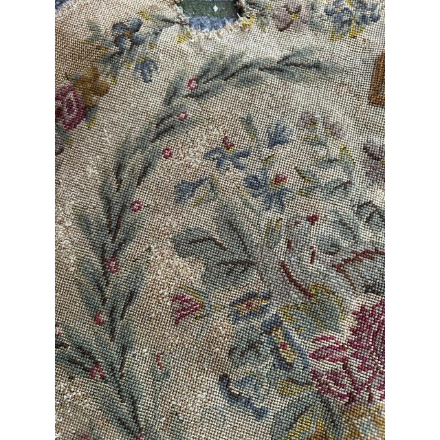 French Needlepoint Chair Cover Tapestry from Bobyrug, 1890s For Sale - Image 9 of 13