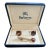 Vintage Burberry Gold Plate & Red Lacquer Cufflinks & Tie Clip "Circa 1970s" For Sale