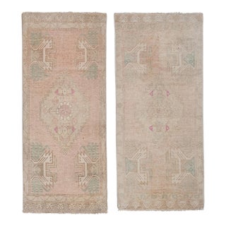 Distressed Small Turkish Rug - a Pair For Sale
