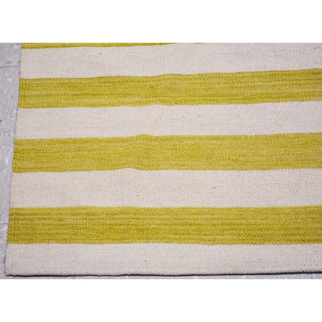 Vintage Afghan Hand Made Organic Wool Natural Color Maimana Kilim,6'9"x9'4" For Sale - Image 4 of 5