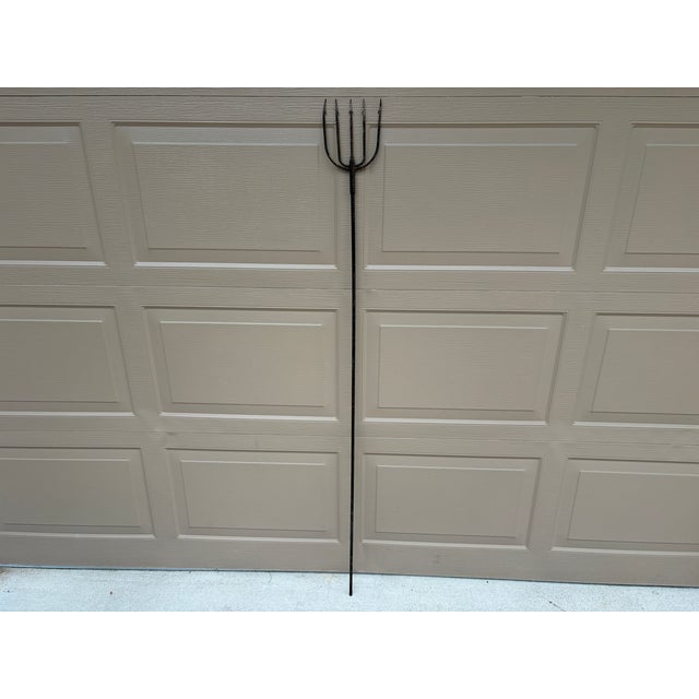Metal Early 20th Century Hand-Forged Iron Harpoon, Antique Maritime Folk Art For Sale - Image 7 of 7