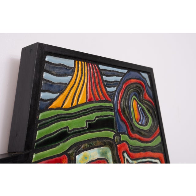 Karel F. van der Wilk, Psychedelic Wall Artwork: The Smile, 1977, Ceramic For Sale - Image 4 of 7