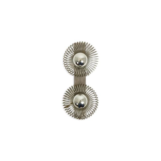 Silver Vintage Brushed Metal Wall Light by Andrea Lazzari, 1970s For Sale - Image 8 of 8
