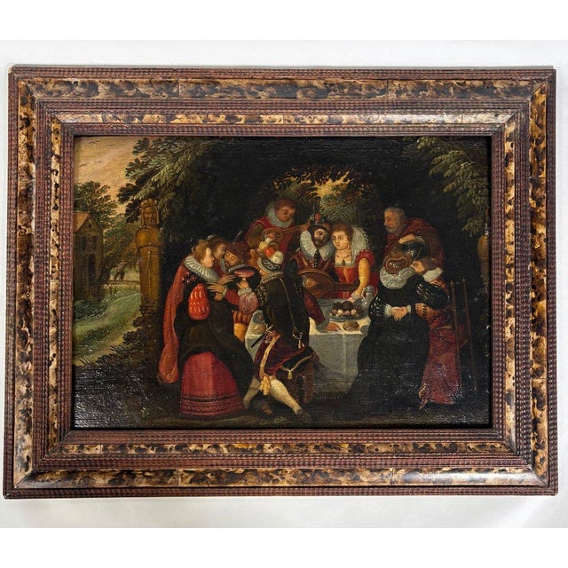 Attributed to David Vinckboons (1576-1629), 17th-century Flemish School, Oil on panel For Sale - Image 6 of 6