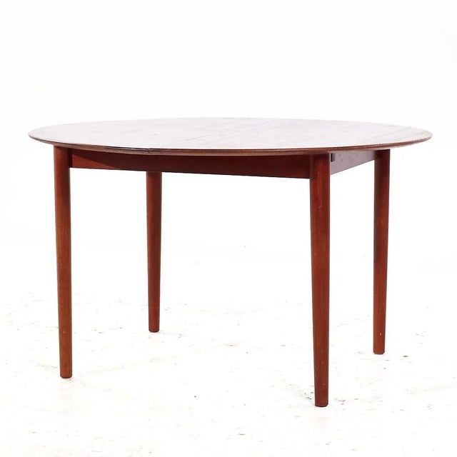 Mid-Century Modern Moreddi Style Mid Century Danish Teak Expanding Dining Table With 1 Leaf For Sale - Image 3 of 10