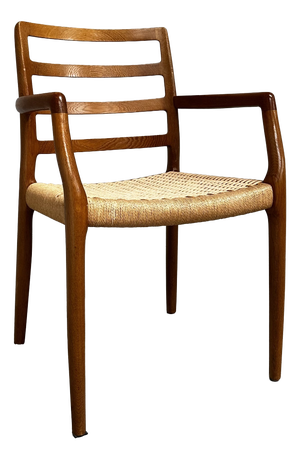 Danish Model 68 Dining Chair in Oak and Paper Cord by Niels Otto Møller. for J.L. Møllers, 1980s