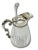 1890s American Antique Victorian "Brilliant" Hand Cut Crystal & Sterling Silver Mounted Maple Syrup Pitcher For Sale - Image 9 of 12