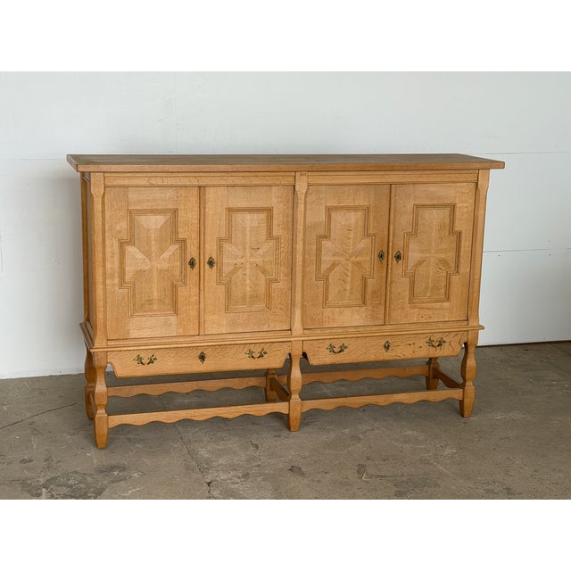 Vintage Danish Oak Sideboard by Henning Kjærnulf, 1960s For Sale - Image 10 of 17