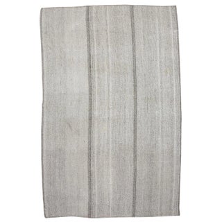 Vintage Turkish Gray Kilim Rug- 8′8″ × 12′7″ For Sale