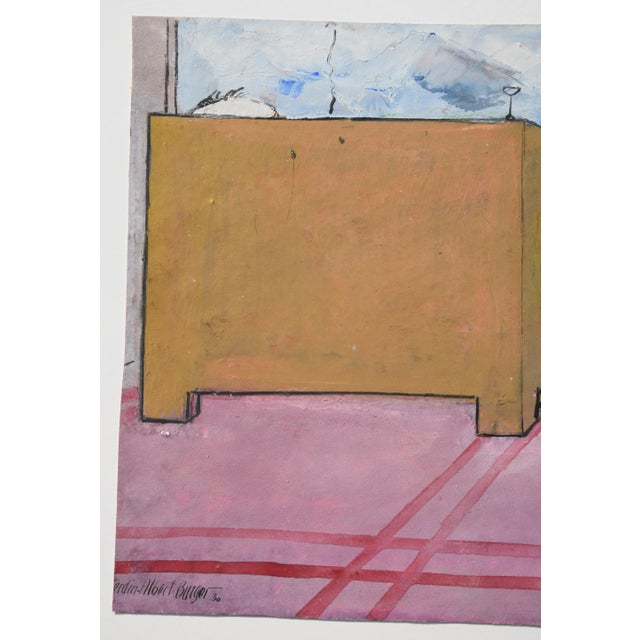 1930s Ferdinand Albert Burger, Feudal, 1930, Mixed Media For Sale - Image 5 of 11