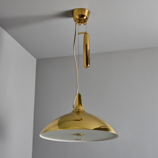 Paavo Tynell 'A1965' Counterweight Pendant Lamp in Brass for Gubi For Sale - Image 14 of 15