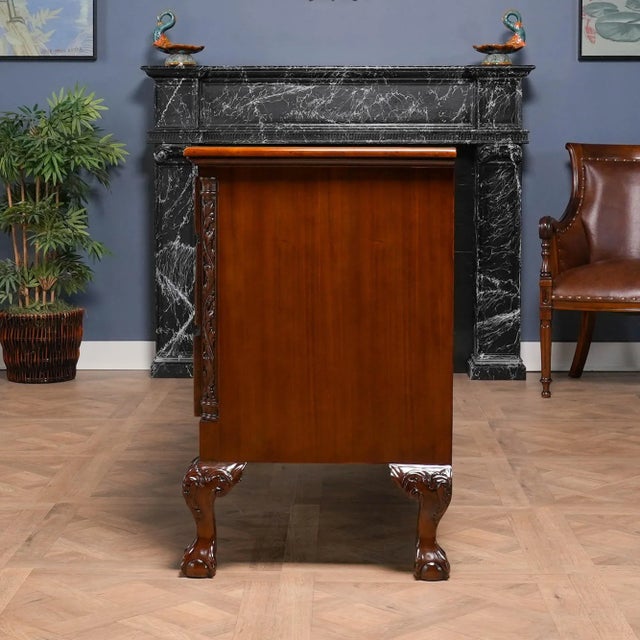 Niagara Furniture Chippendale Mahogany Triple Dresser For Sale - Image 6 of 12