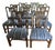 1980s 10 Georgian Chippendale Style Dining Chairs — 2 Armchairs and 8 Side Chairs For Sale