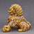 Traditional Pair of Vintage Cloisonné Gilt Bronze Guardian Lion Statues With Floral Enamel For Sale - Image 3 of 13