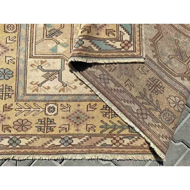1950's Hand Knotted Turkish Area Rug - 80" X 110" For Sale - Image 10 of 11