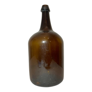Large Rare Antique 1800's Hand Blown Green Glass Demijohn Carboy Wine Bottle Jar