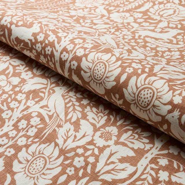 Schumacher Schumacher Deerfield Fabric In Spice For Sale - Image 4 of 4