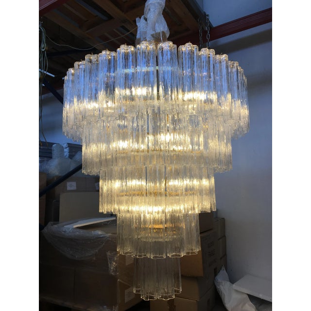 Murano Glass "Tronchi" Custom Chandelier For Sale - Image 6 of 9