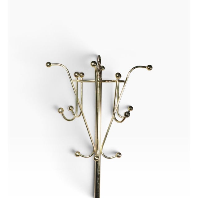 Metal Mid 20th Century Hollywood Regency Coat Rack Stand For Sale - Image 7 of 9
