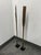 Design Plus Gallery presents a Pair of Antique Wood & Iron Oar Artifacts on Custom Stands. The set includes one weathered...