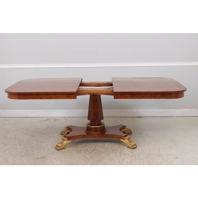 Italian Style Inlaid Pedestal Dining Table For Sale - Image 13 of 18