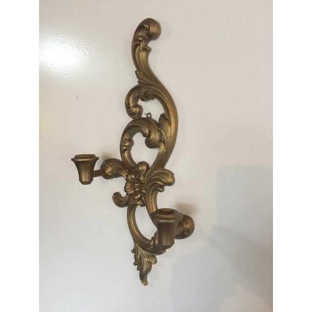 MidCentury Gold Candle Sconce Chairish