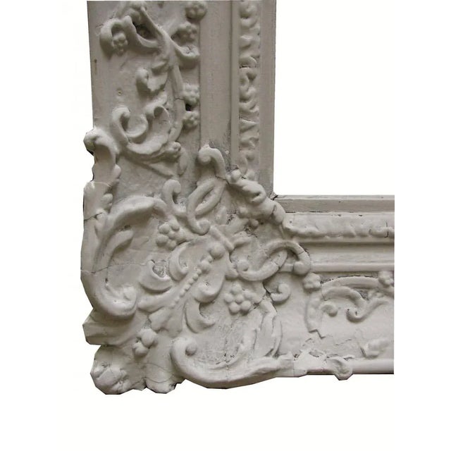 French Pastiglia mirror from the second half of the 19th century, decorated with plant, floral, and scroll motifs,...