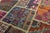 1980s Patchwork Rug 4’1” X 5’11” Multicolor Wool Vintage Hand-Knotted Carpet For Sale - Image 5 of 14