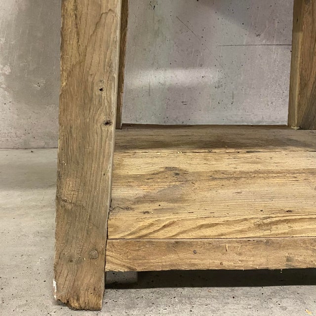 Wood Wooden Worktable by D'Atelier For Sale - Image 7 of 12